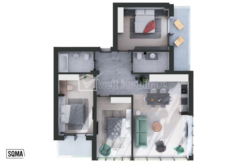 Apartament de LUX pentru a-ți oferi un stil de viață la înălțime! zona centrala