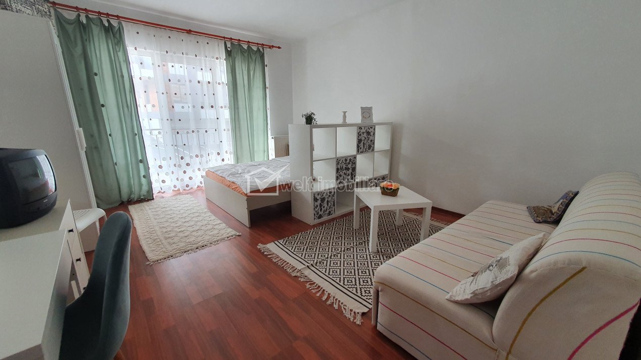 Apartament cu o camera, mobilat si utilat, Valea Garbaului, zona Roata