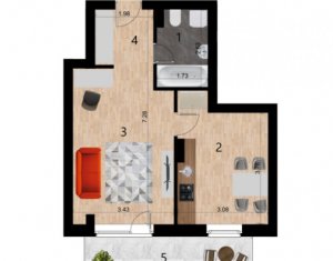 Apartment 1 rooms for sale in Cluj-napoca, zone Zorilor