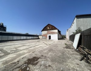 Teren 1600mp Hornbach Plevnei, front 30m, betonat, constructii existente