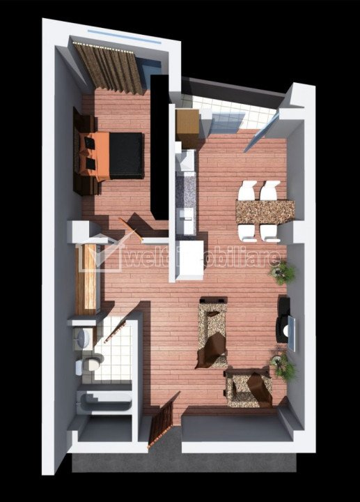 Apartament cu 2 camere, bloc nou, parcare subterana