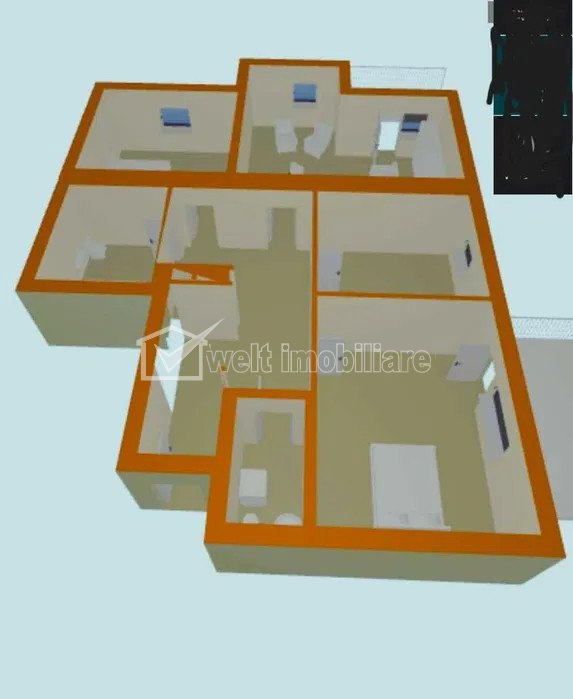Apartment 3 rooms for sale in Cluj-napoca, zone Marasti