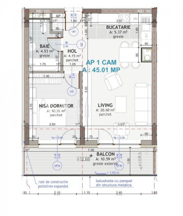 Apartament zona centrala Floresti