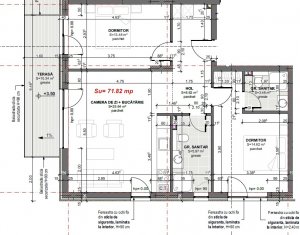 Apartament 3cam 72mp terasa 10mp, imobil nou Apahida 