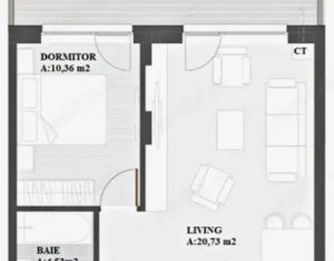 Appartement 2 chambres à vendre dans Floresti