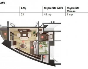 Appartement 1 chambres à vendre dans Cluj-napoca, zone Manastur